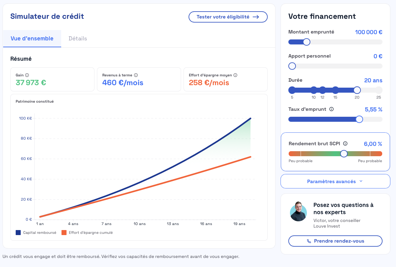 Simulateur Louve Invest